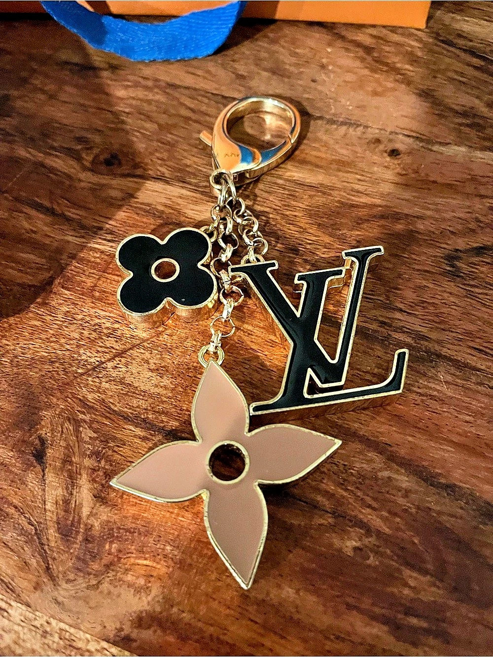 Louis Vuitton Blooming Flowers BB Bag Charm and Key Holder Key Holder Black &